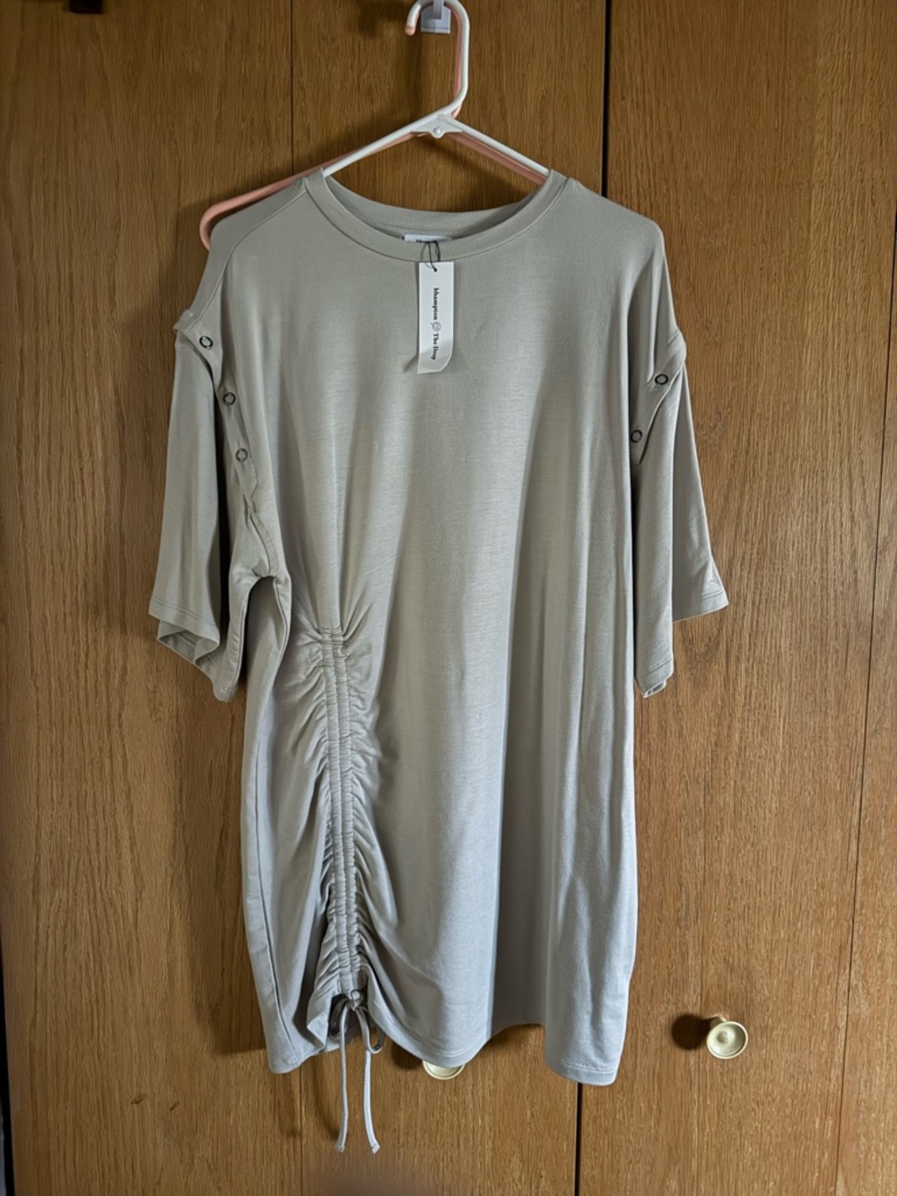 The Drop Silver Cloud Tunic with Snap Detail